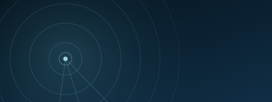 Concentric rings radiating from a single point